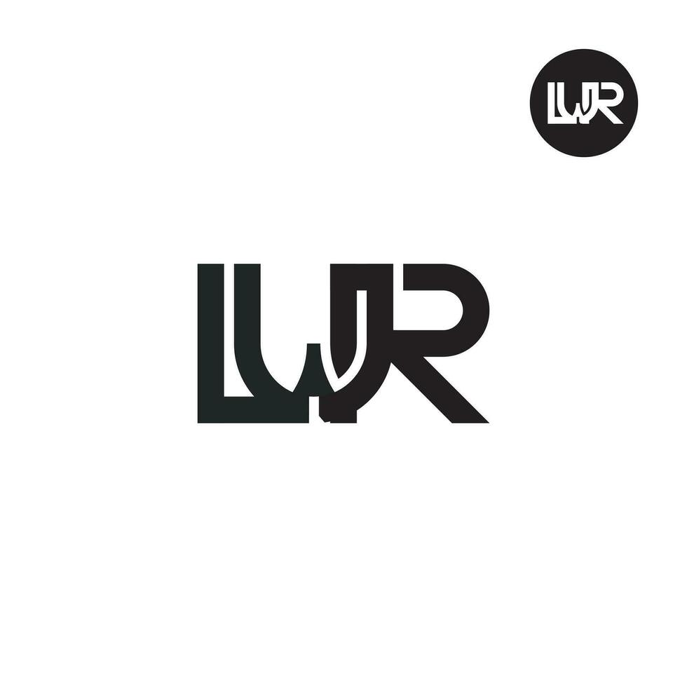 lettera lwr monogramma logo design vettore