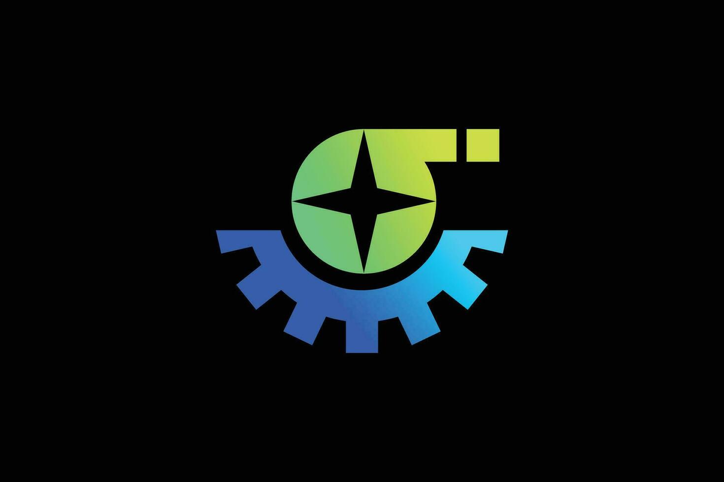 sigma e Ingranaggio di moda vettore logo design