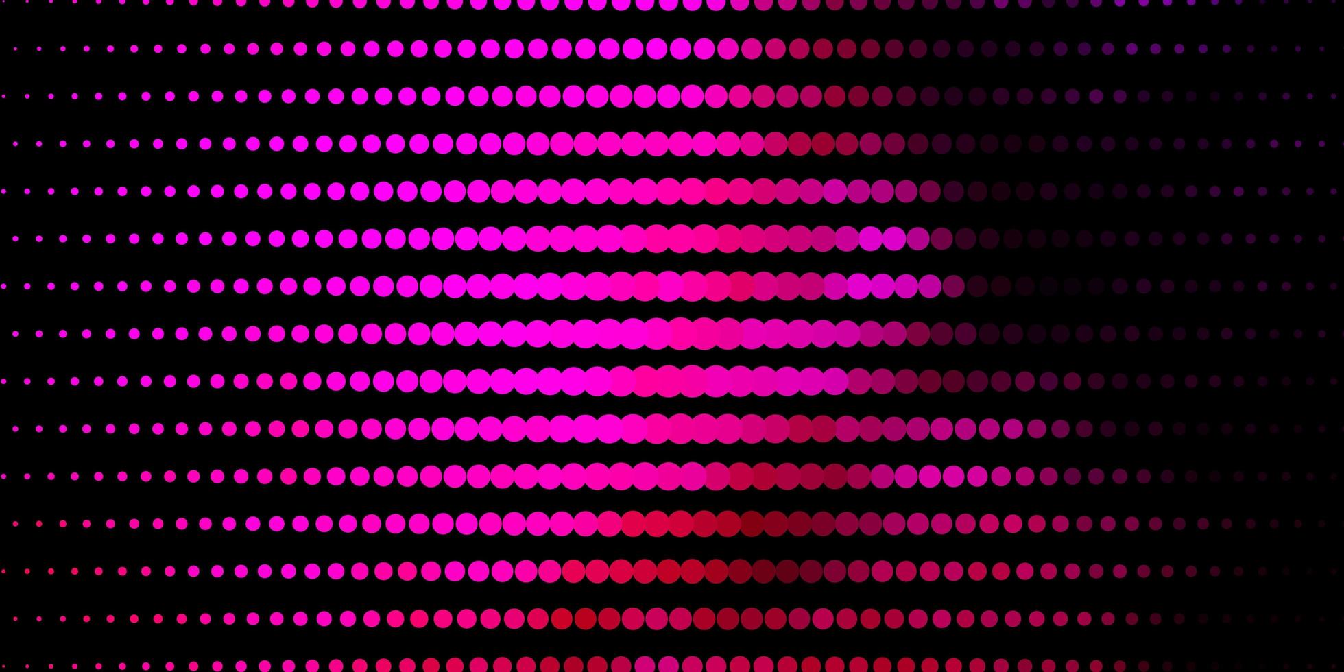 sfondo vettoriale rosa scuro con cerchi.