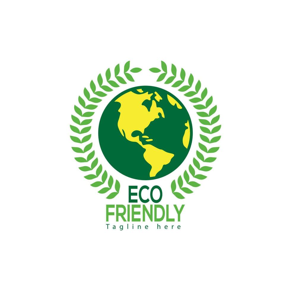 gratuito vettore eco amichevole logo design e concetto