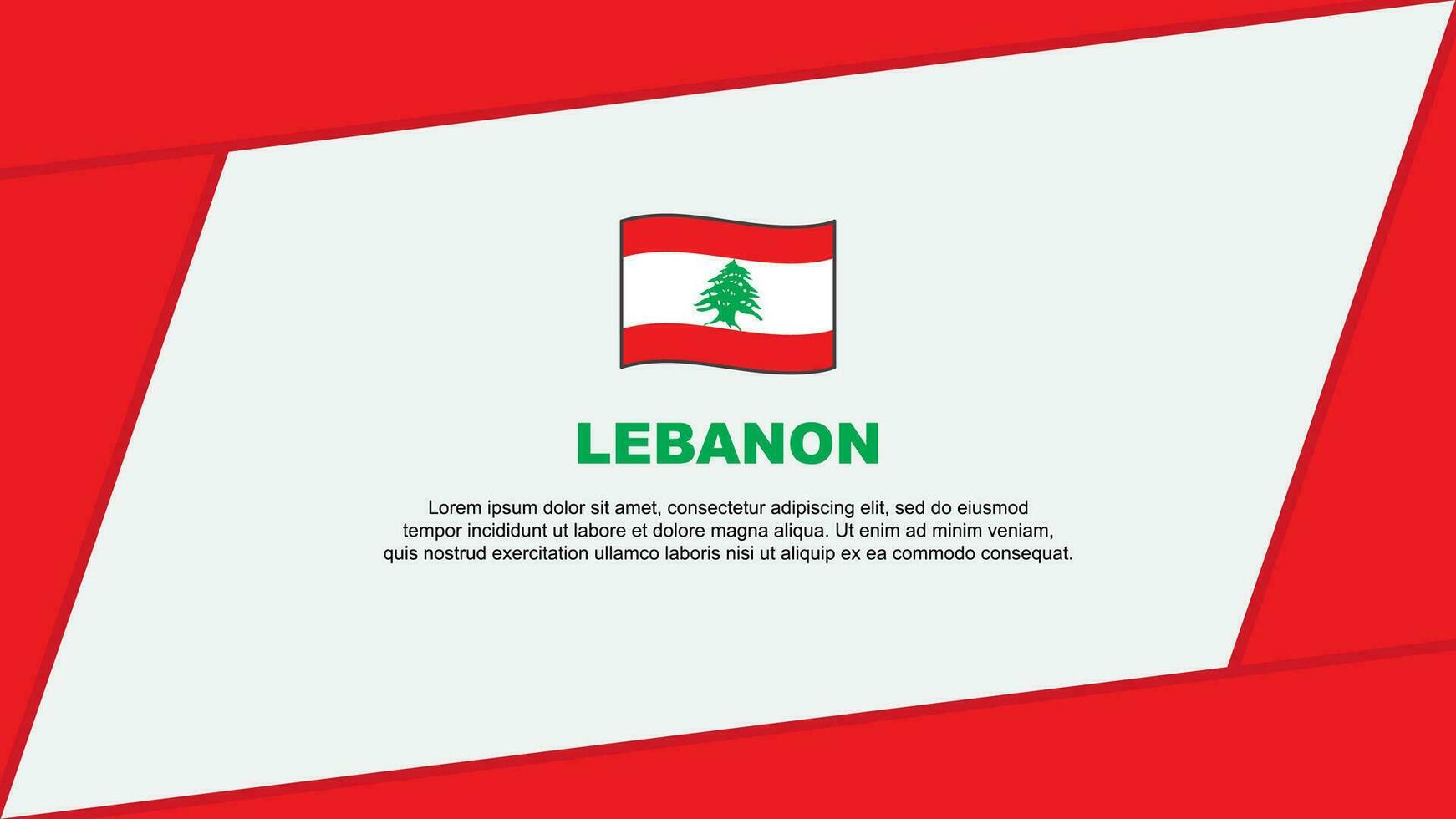 Libano bandiera astratto sfondo design modello. Libano indipendenza giorno bandiera cartone animato vettore illustrazione. Libano bandiera