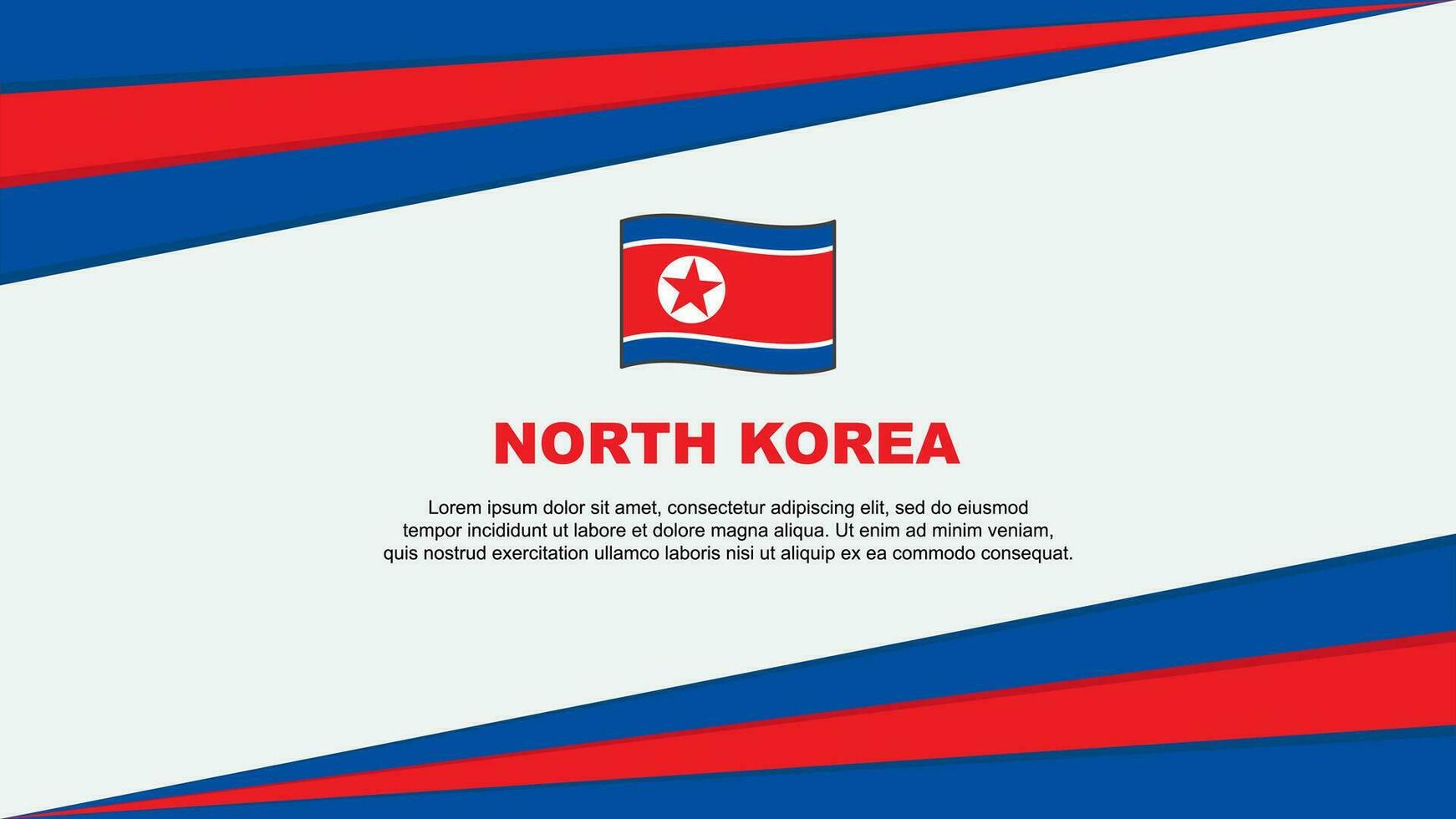 nord Corea bandiera astratto sfondo design modello. nord Corea indipendenza giorno bandiera cartone animato vettore illustrazione. nord Corea design