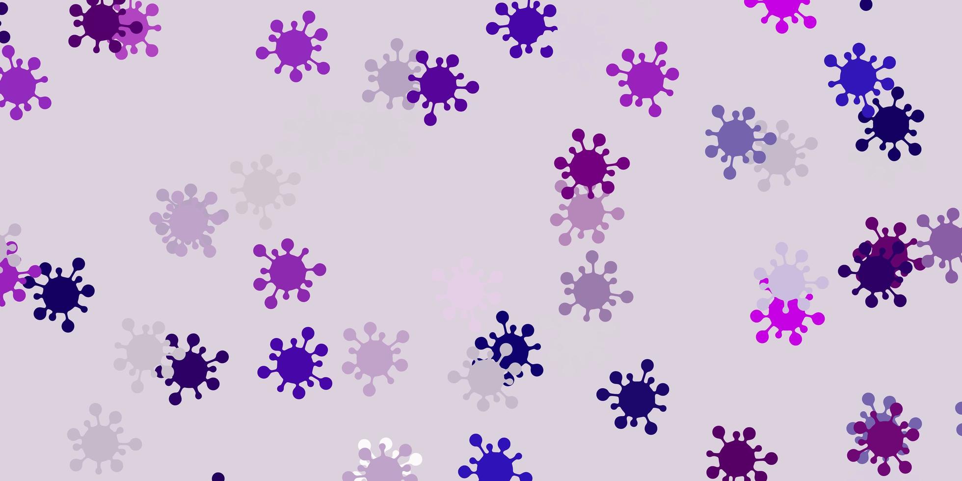 texture vettoriale viola chiaro con simboli di malattia.