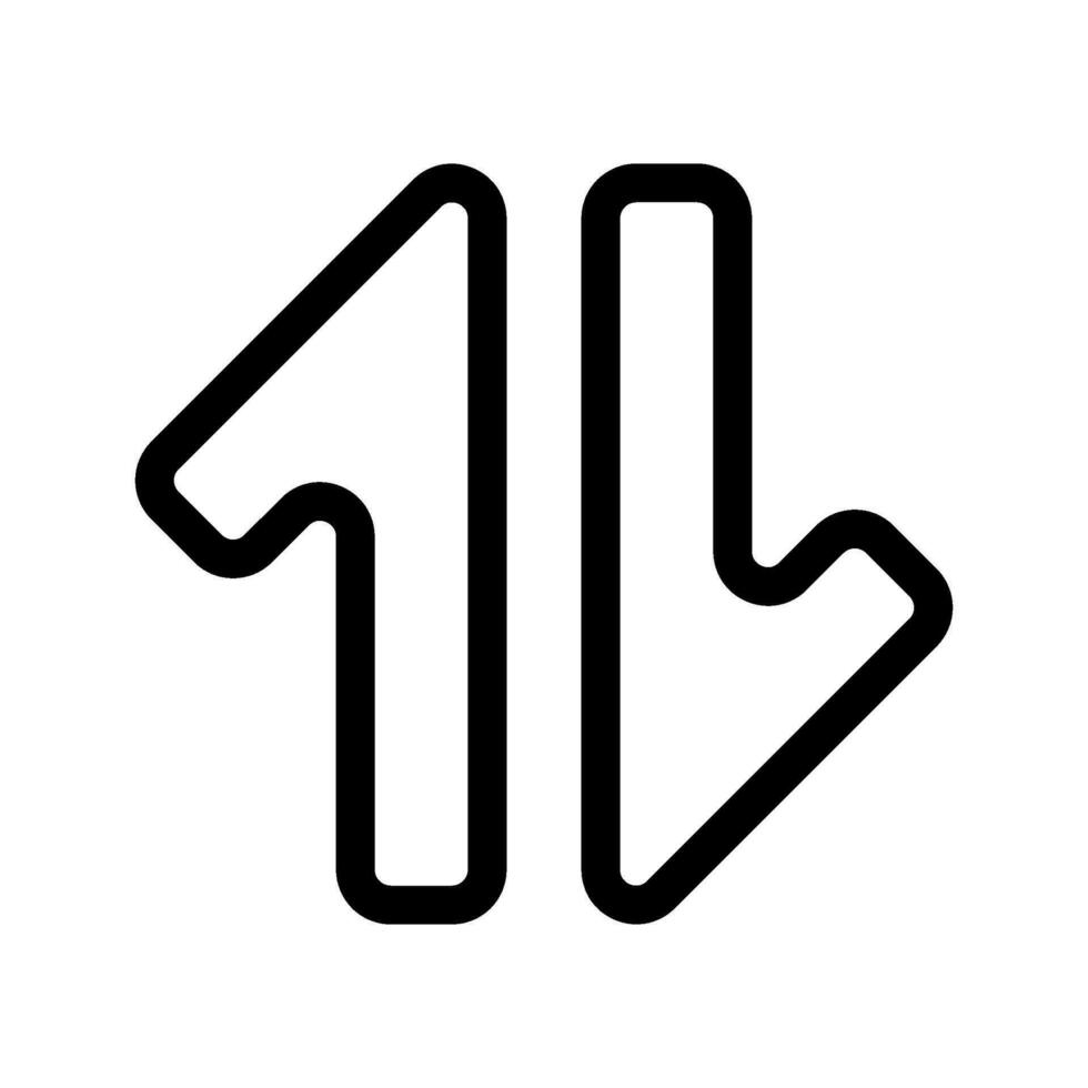 scambiare verticale icona vettore simbolo design illustrazione