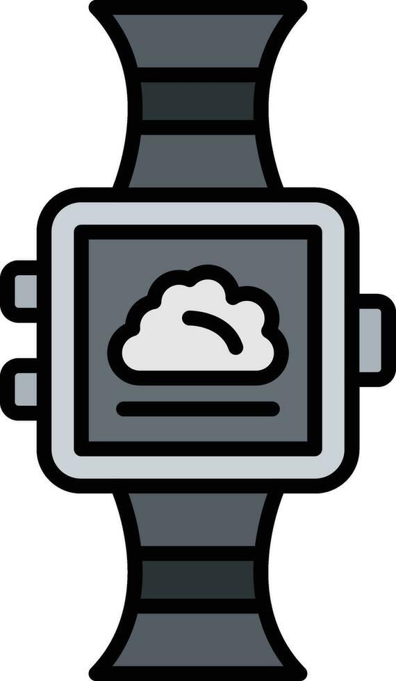 tempo metereologico orologio intelligente vettore icona
