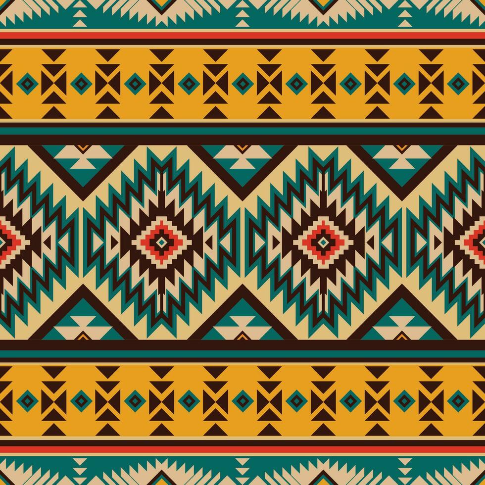 nativo modello americano tribale indiano ornamento modello geometrico etnico tessile struttura tribale azteco modello navajo messicano tessuto senza soluzione di continuità vettore decorazione moda