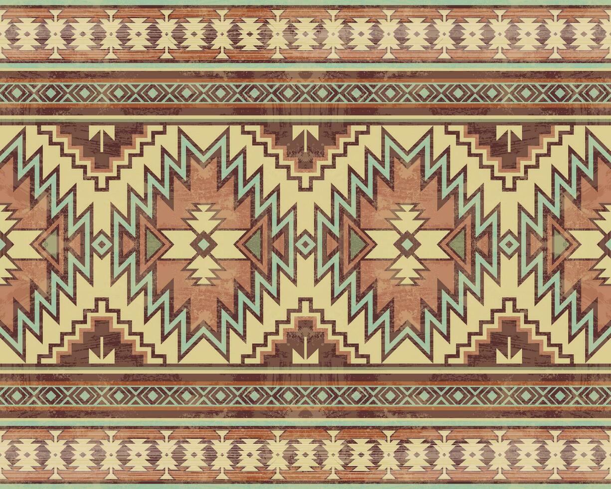 nativo modello americano tribale indiano ornamento modello geometrico etnico tessile struttura tribale azteco modello navajo messicano tessuto senza soluzione di continuità vettore decorazione moda