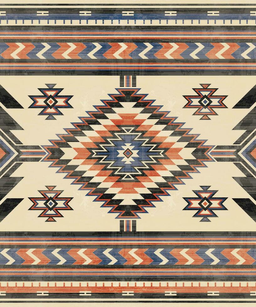 nativo modello americano tribale indiano ornamento modello geometrico etnico tessile struttura tribale azteco modello navajo messicano tessuto senza soluzione di continuità vettore decorazione moda