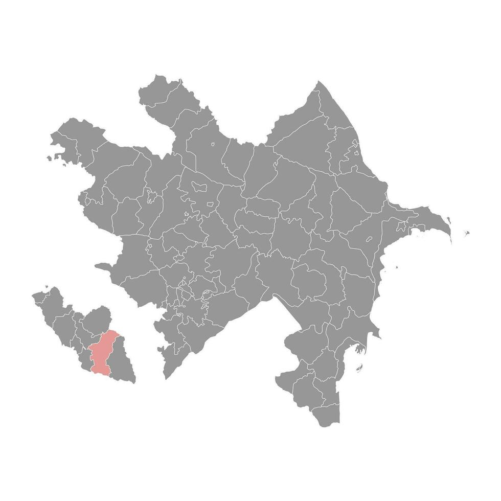 julfa quartiere carta geografica, amministrativo divisione di azerbaigian. vettore