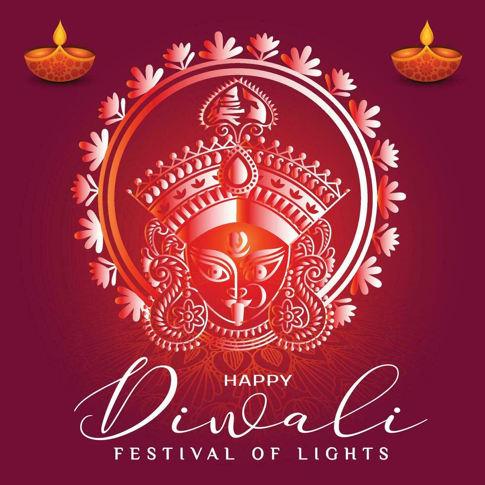 vettore luccicante religioso Diwali Festival bellissimo lampade sfondo