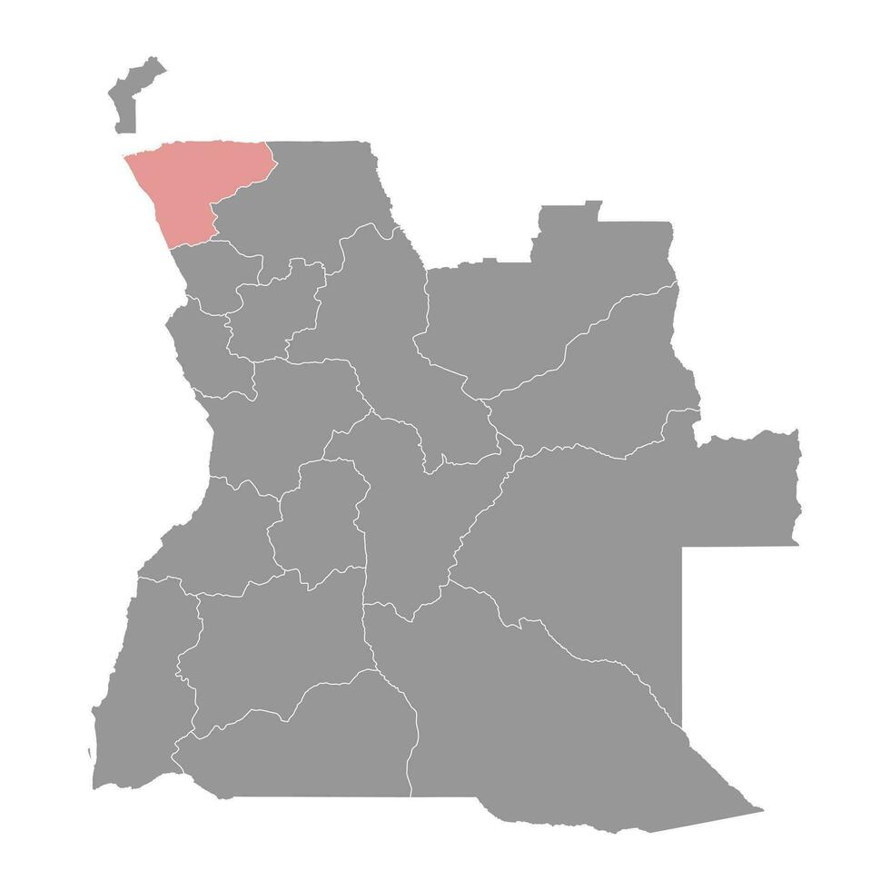 Zaire Provincia carta geografica, amministrativo divisione di angola. vettore