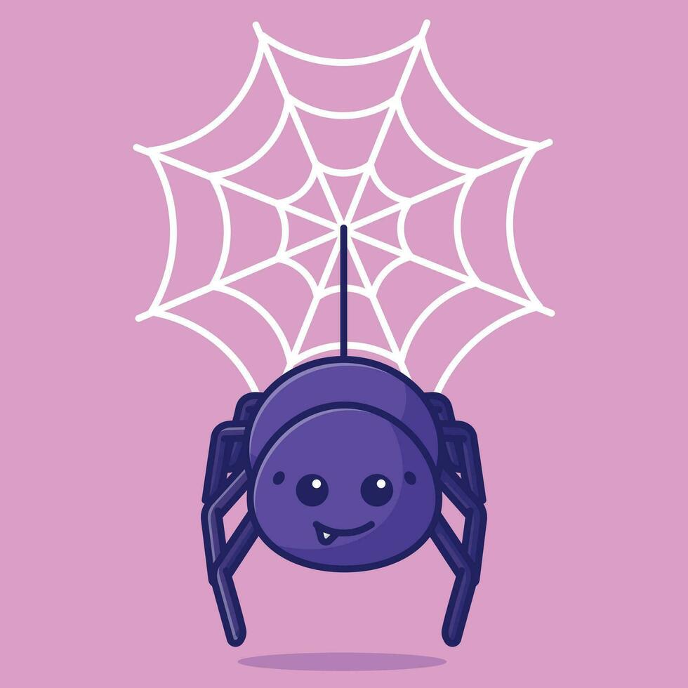 carino ragno cartone animato vettore illustrazione Halloween vacanza concetto icona isolato