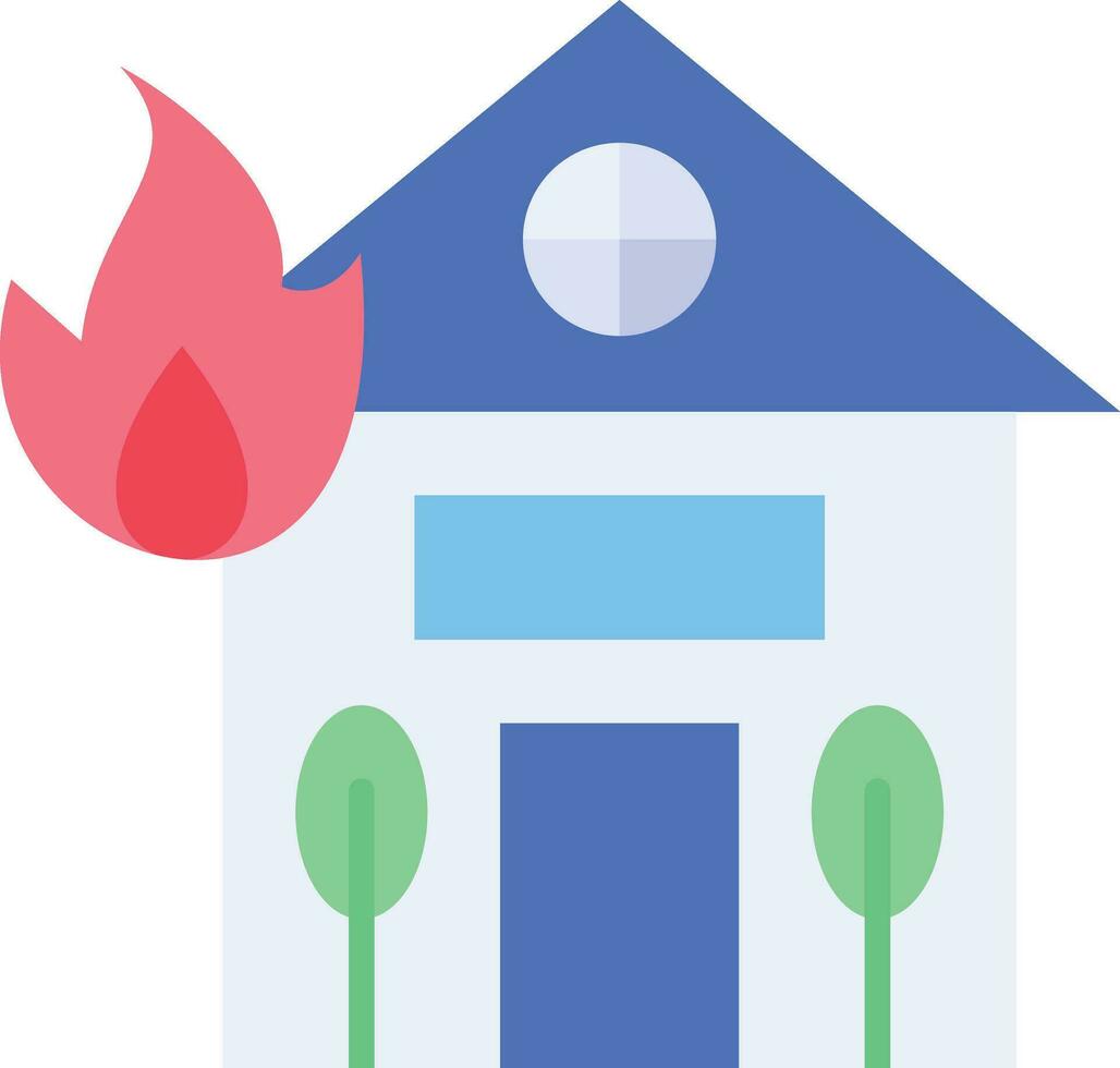 Casa fuoco vettore icona