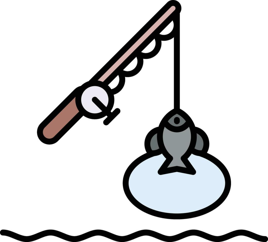 lago pesca vettore icona