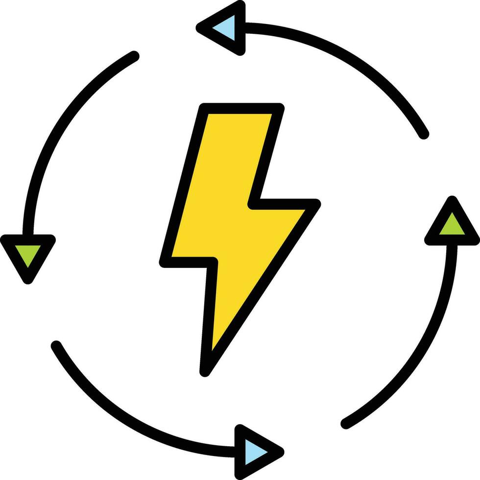 energia consumo vettore icona