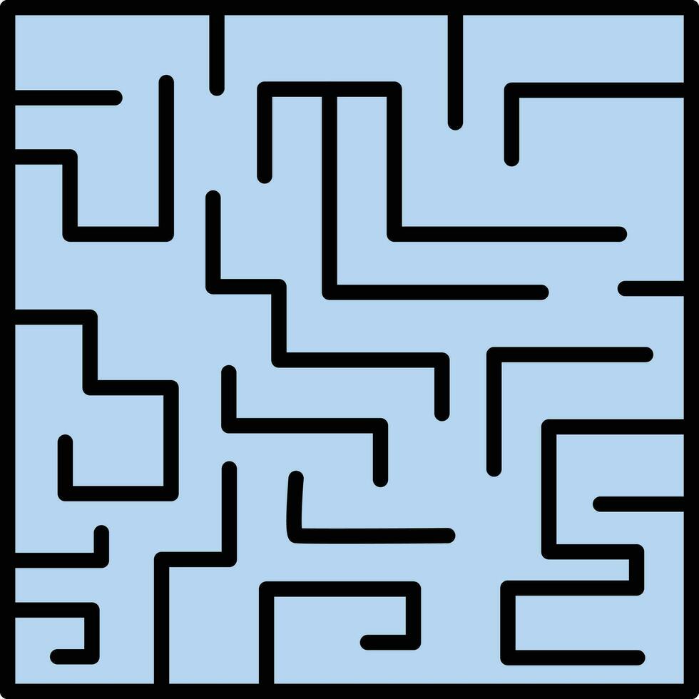 labirinto sfida vettore icona