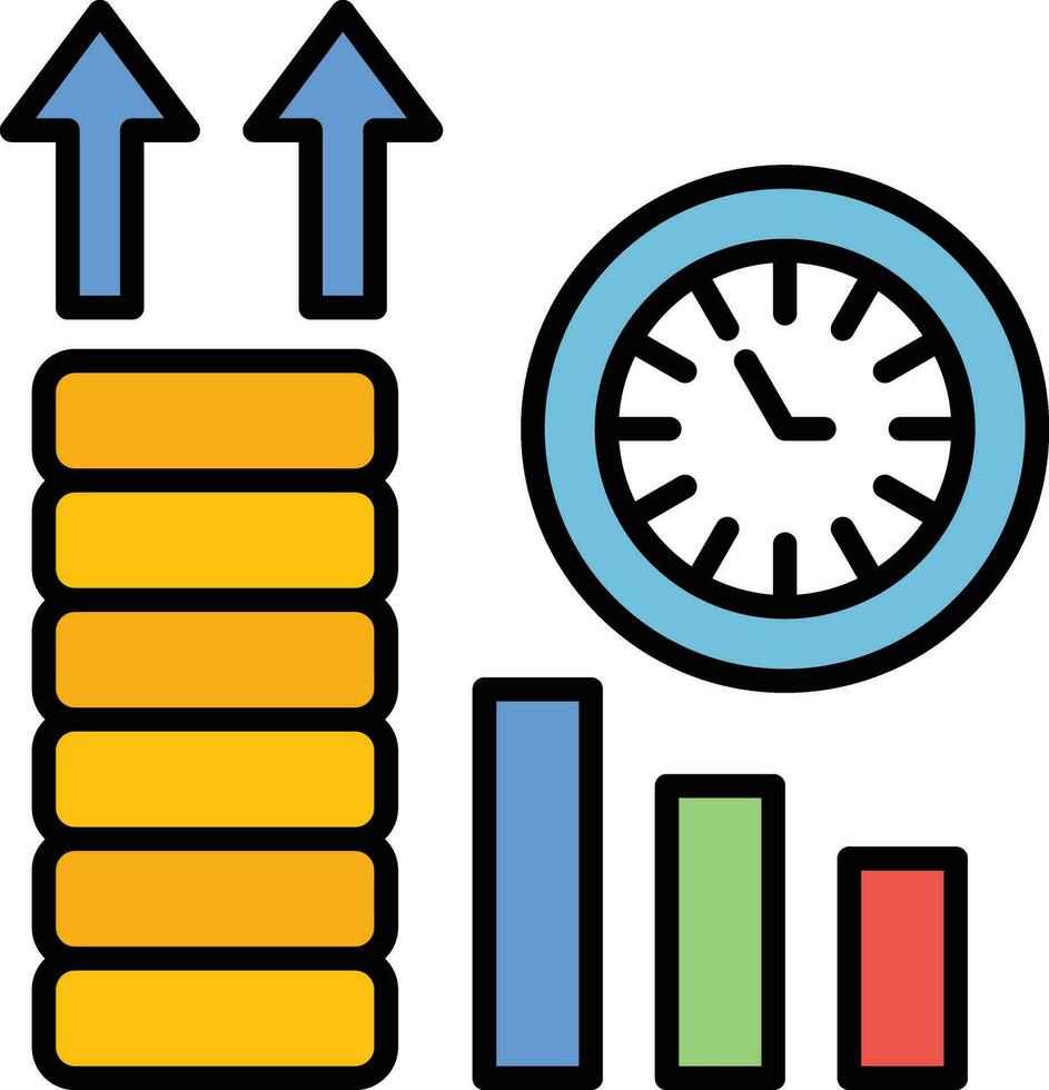 investimento tempismo vettore icona