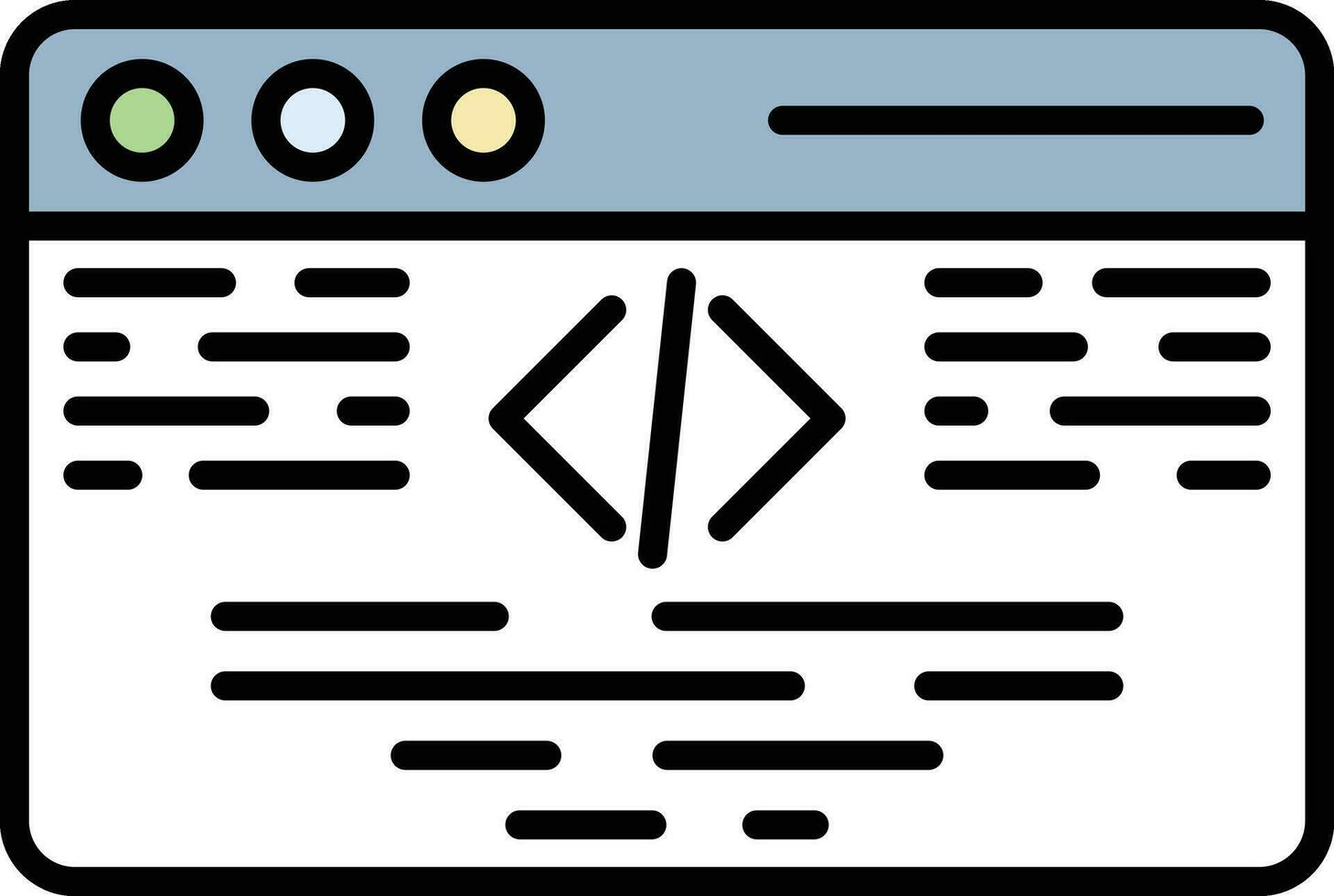 programmazione linguaggio vettore icona