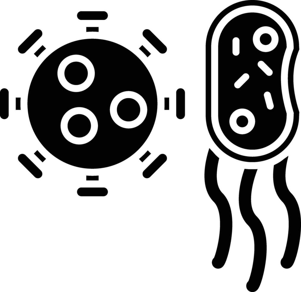 batteri e virus vettore icona
