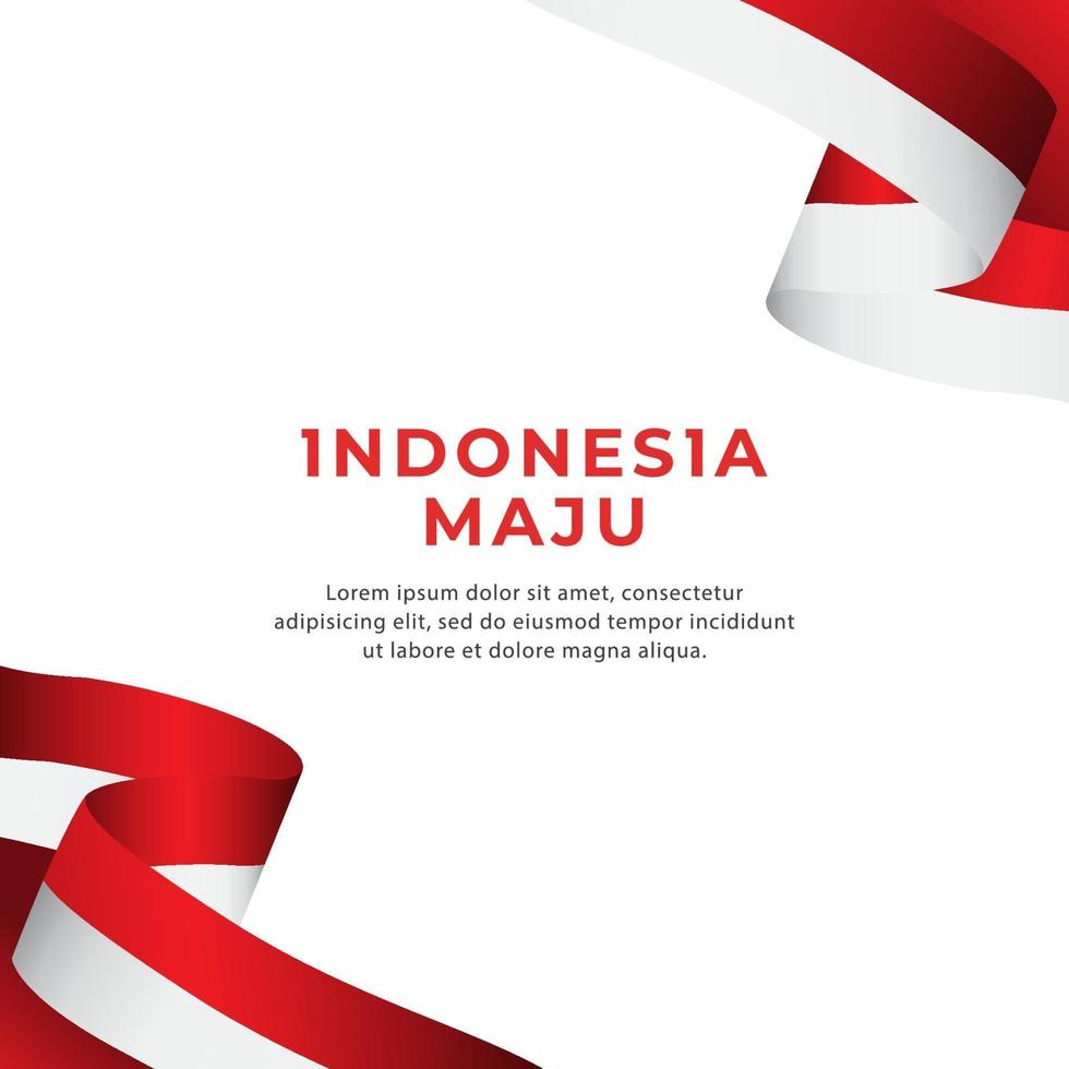 modello di banner bandiera indonesiana vettore