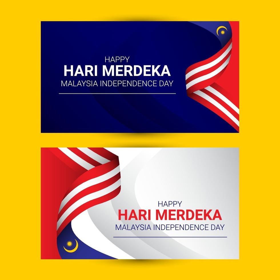 modello di banner bandiera malesia vettore