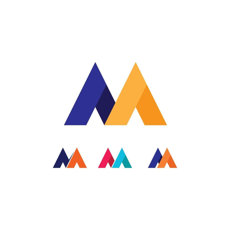 modello di lettera m logo vettore
