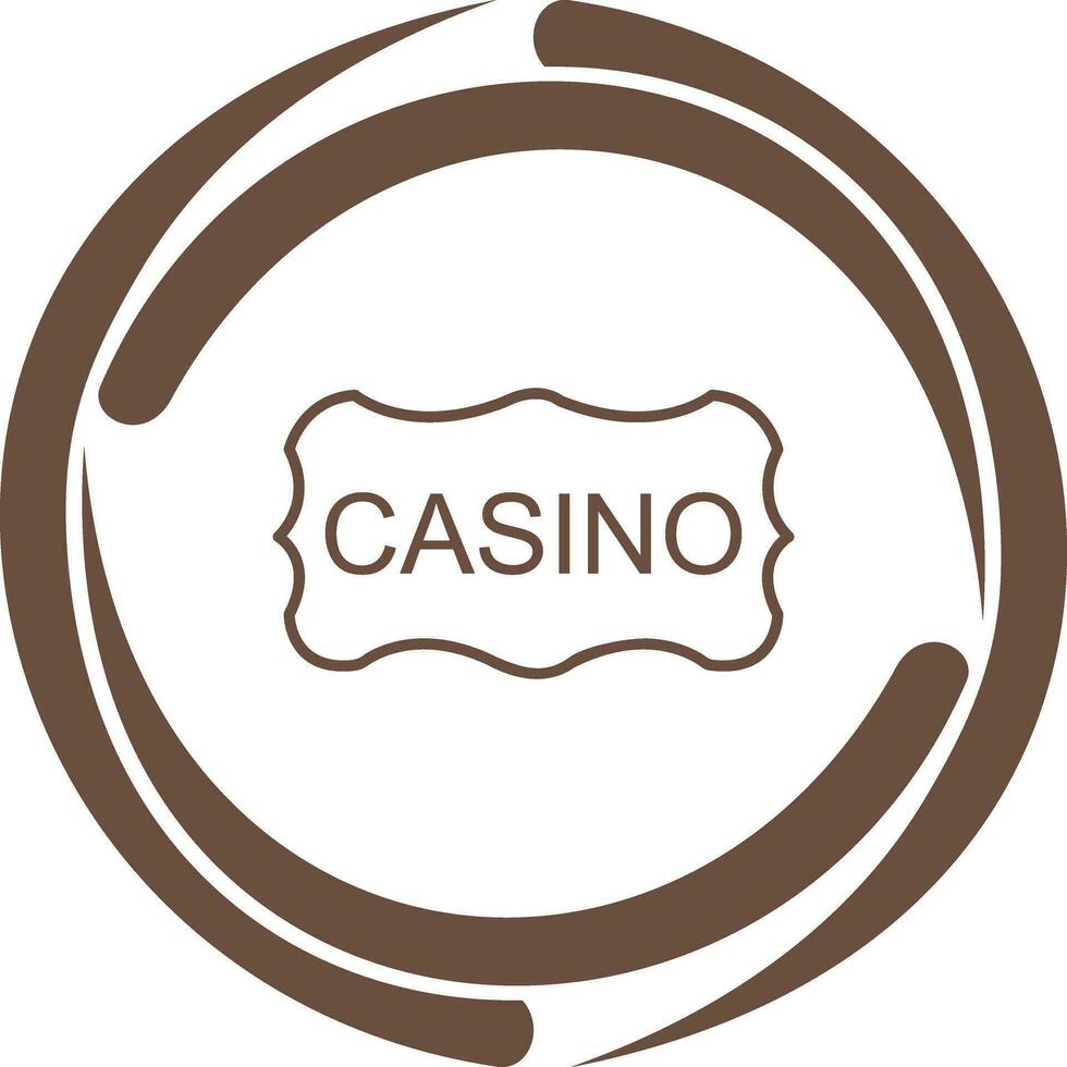 casinò cartello vettore icona