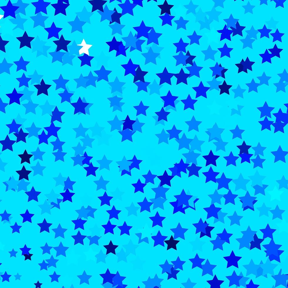 layout vettoriale azzurro con stelle luminose.