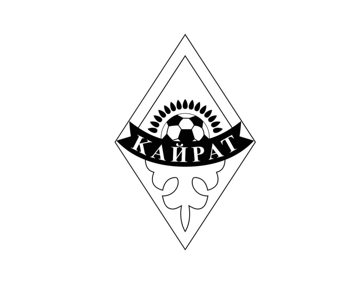 Kairat almaty club simbolo logo nero Kazakistan lega calcio astratto design vettore illustrazione