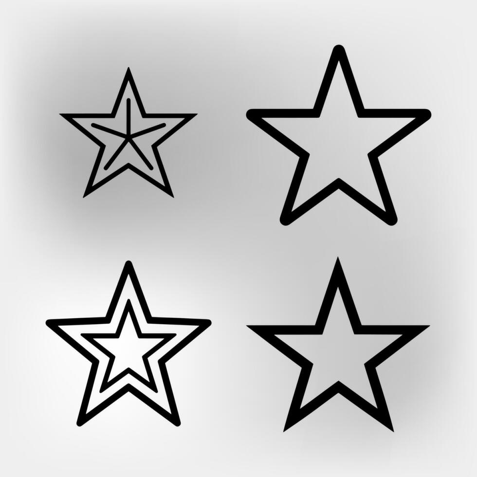 stella icona impostare. piatto vettore illustrazione
