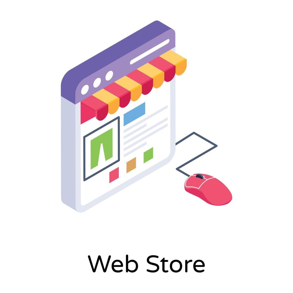 e-commerce e web store vettore