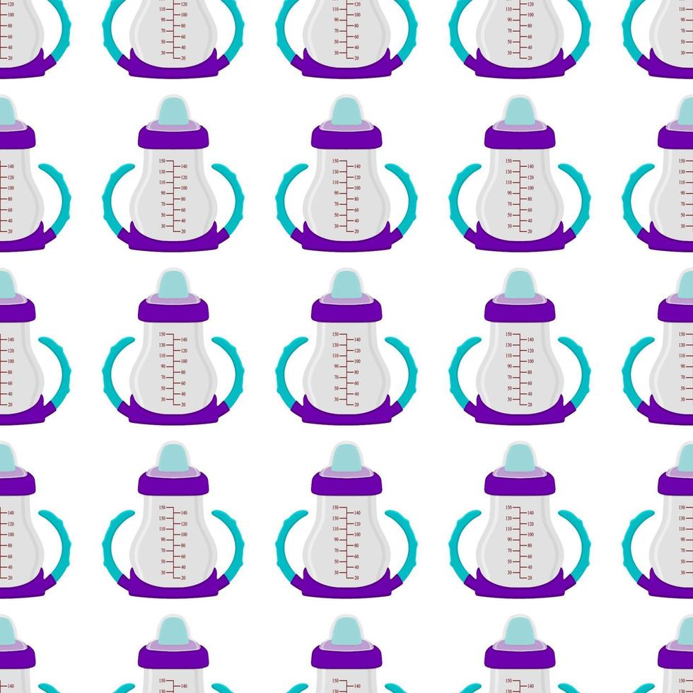 kit latte per neonati in biberon trasparente con ciuccio in gomma vettore