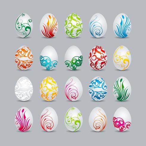 Vector raccolta di uova di Pasqua