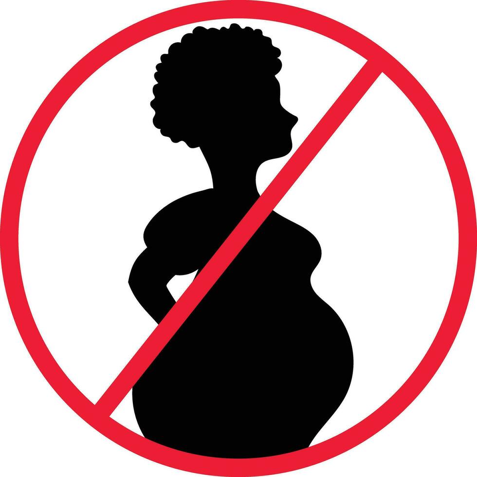 no incinta donna divieto icona cartello vettore