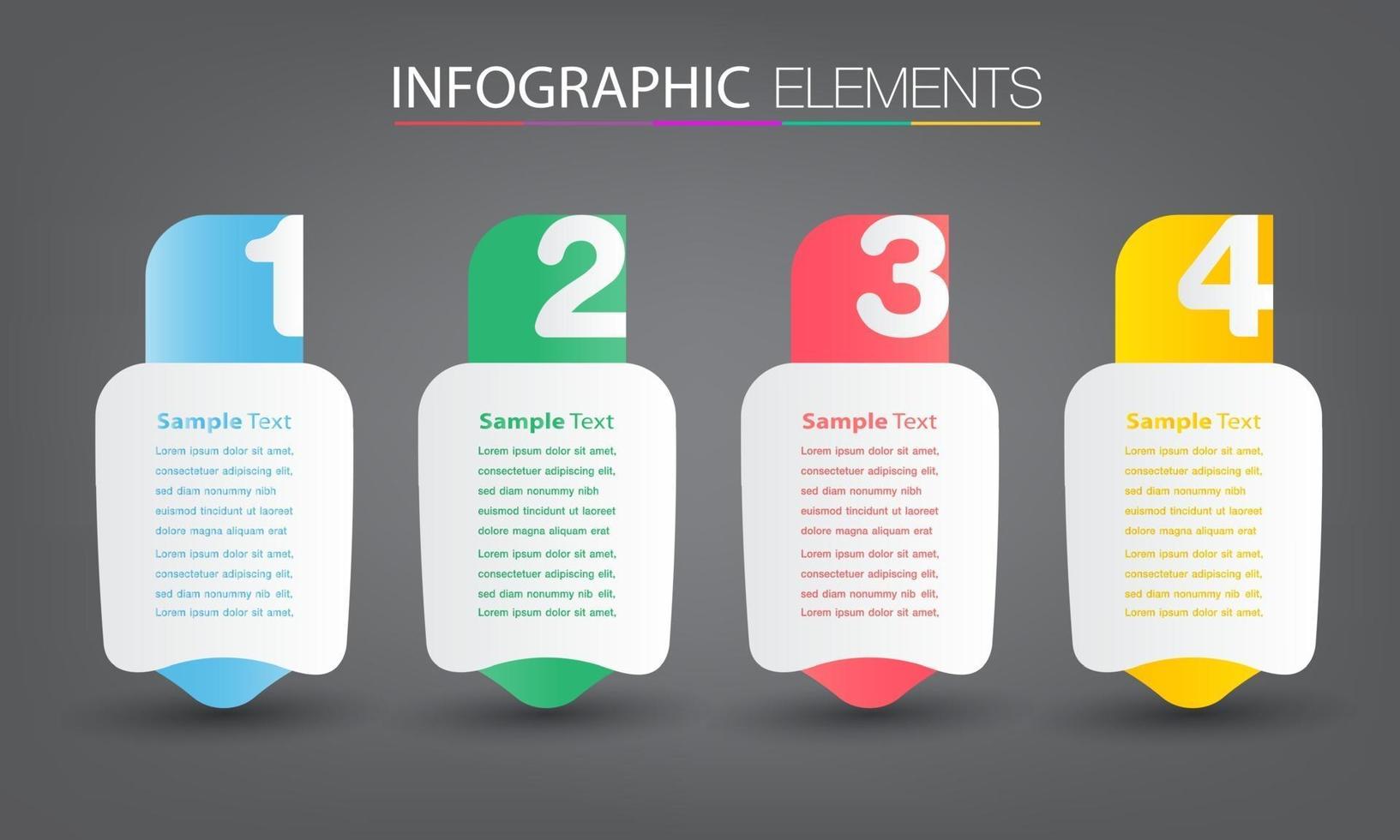 modello di casella di testo moderna, banner infografica vettore