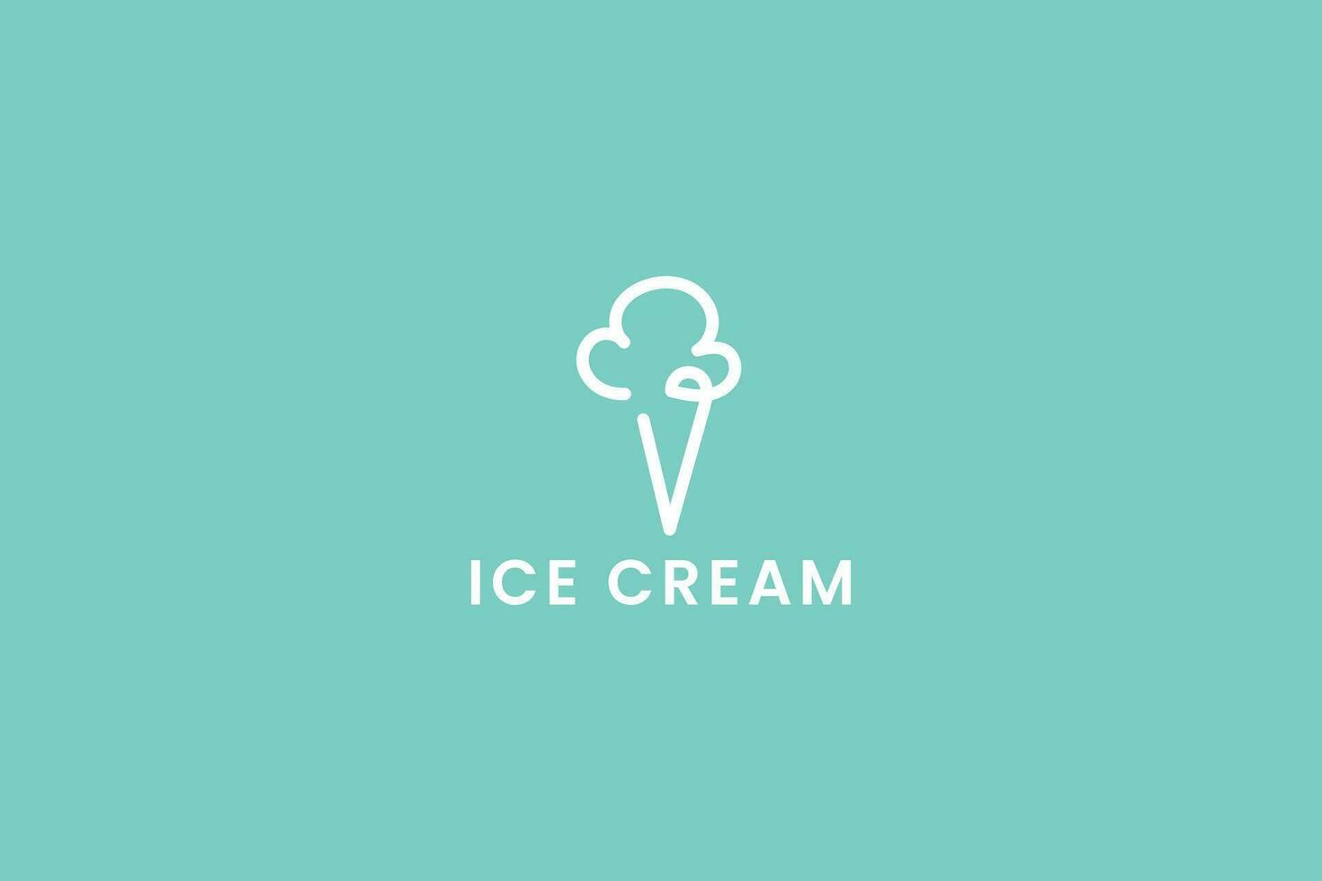 ghiaccio crema logo vettore icona illustrazione