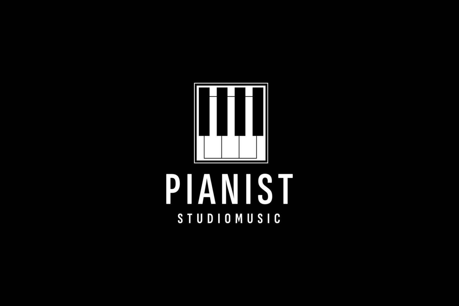 pianoforte logo vettore icona illustrazione