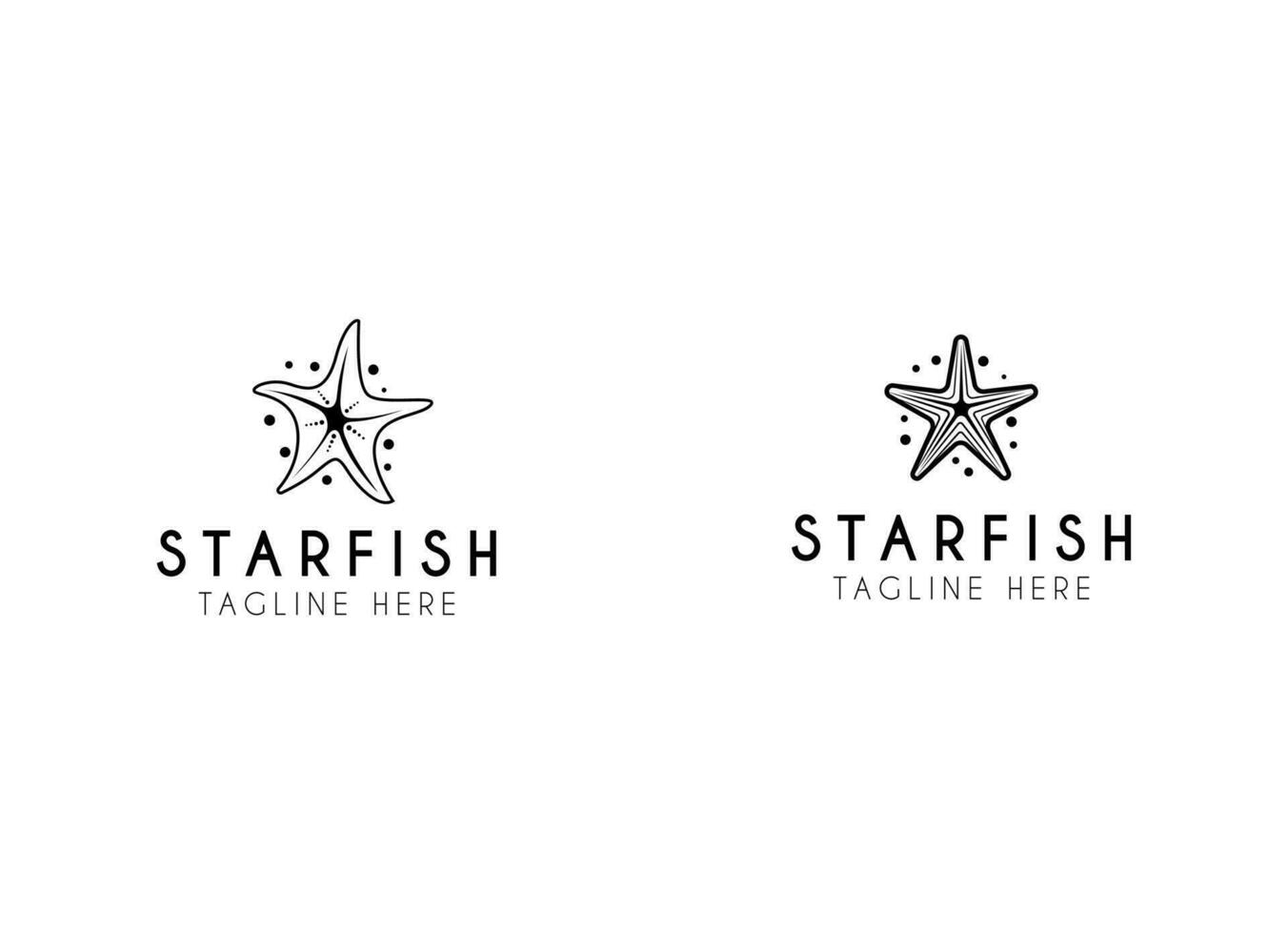 vettore logo su quale un astratto Immagine di un' stella marina.