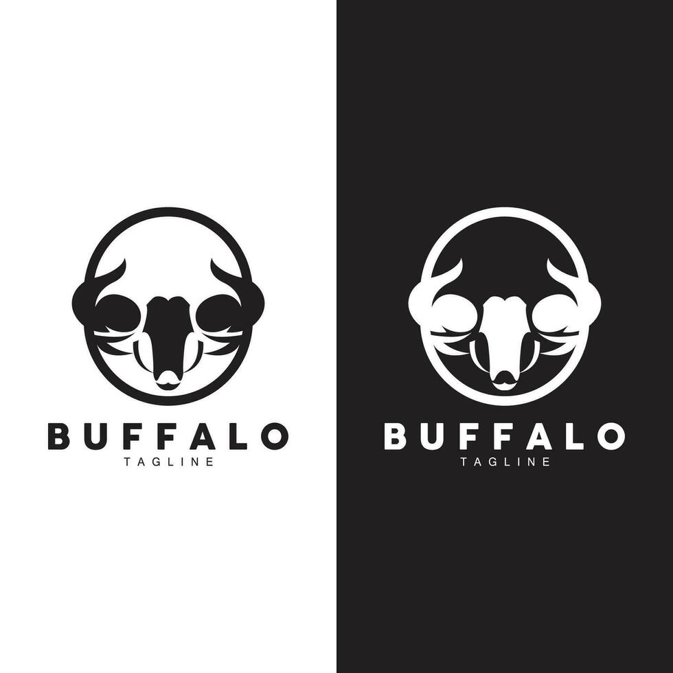 bufalo logo templet vettore illustrazione