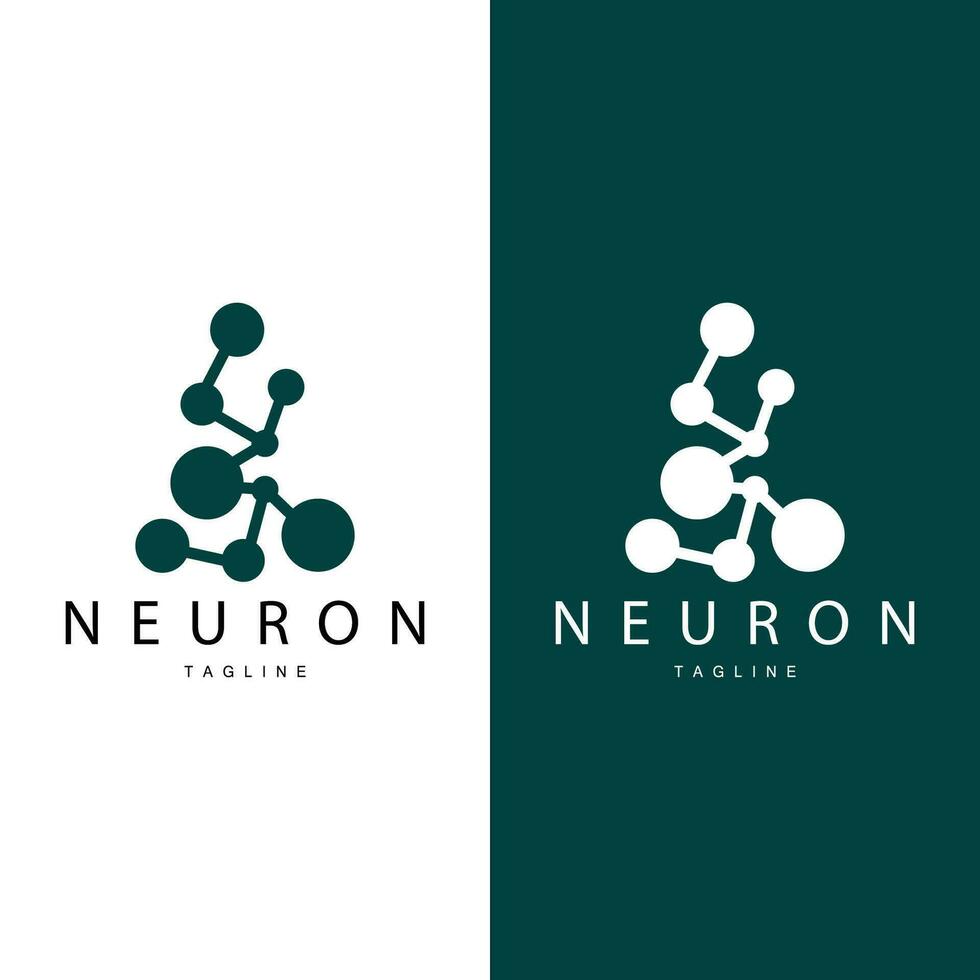 neurone logo, cel dna Rete vettore, e particella tecnologia, semplice illustrazione modello design vettore