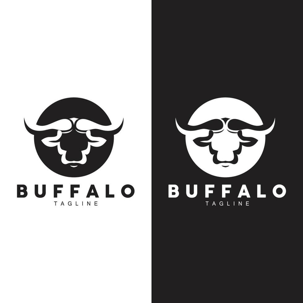 bufalo logo templet vettore illustrazione