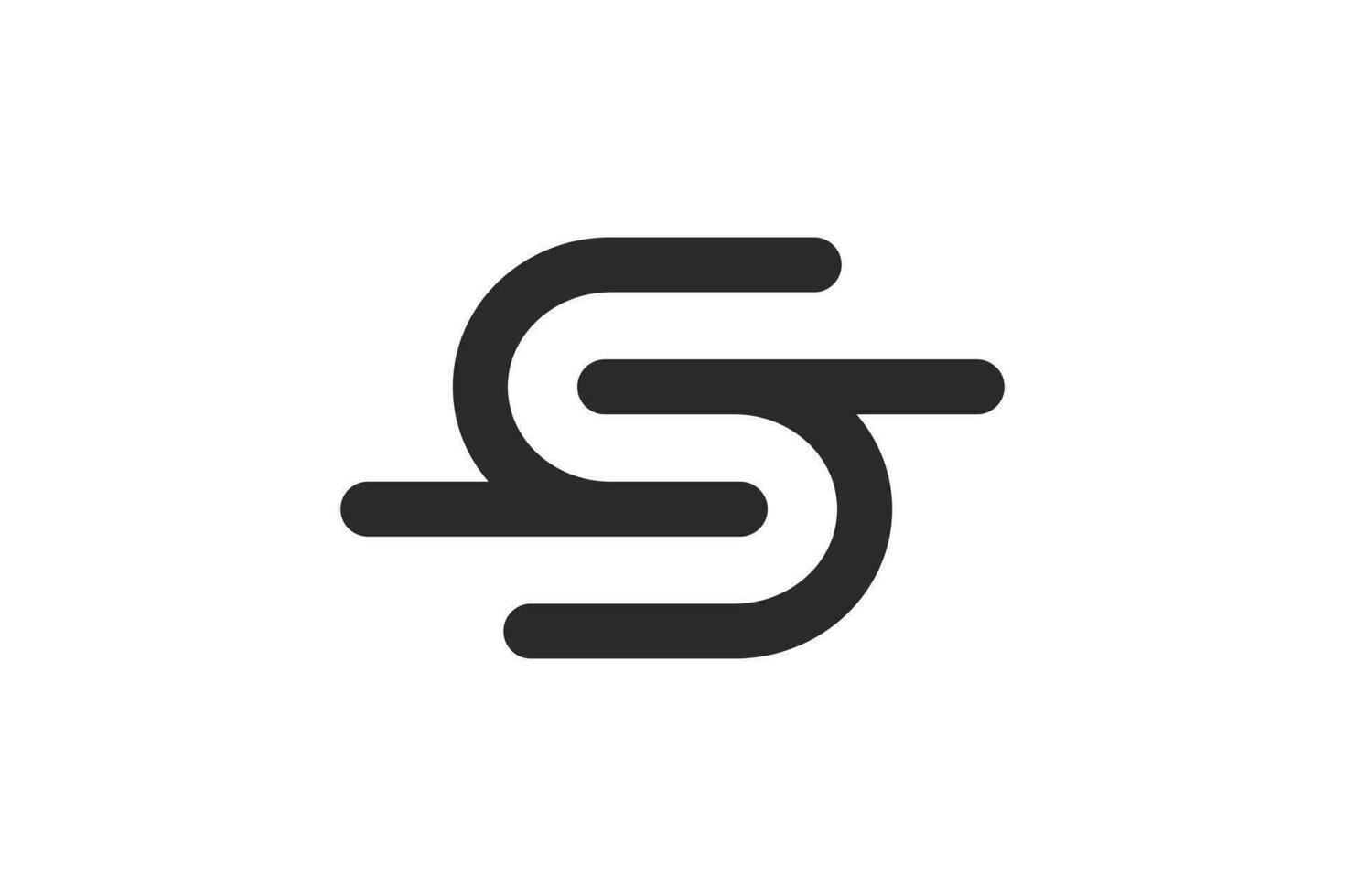 semplice lettera S e g monogramma logo design vettore