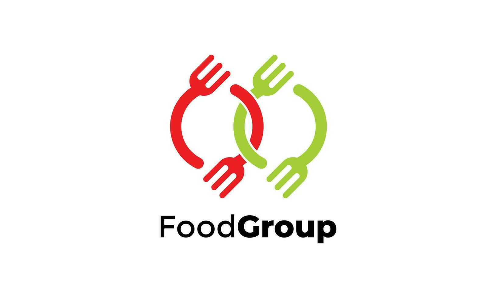 il giro forchetta Collegare logo cibo per culinario attività commerciale vettore