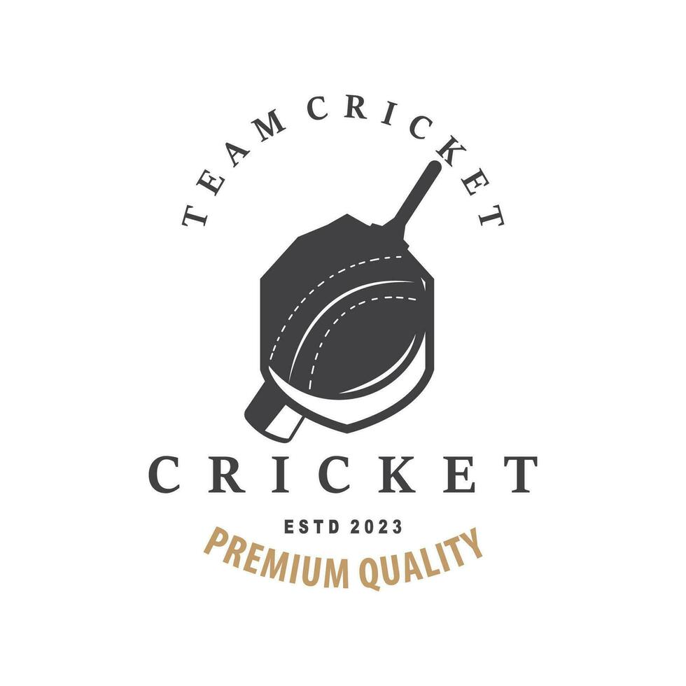 cricket sport logo design vettore illustratore modello