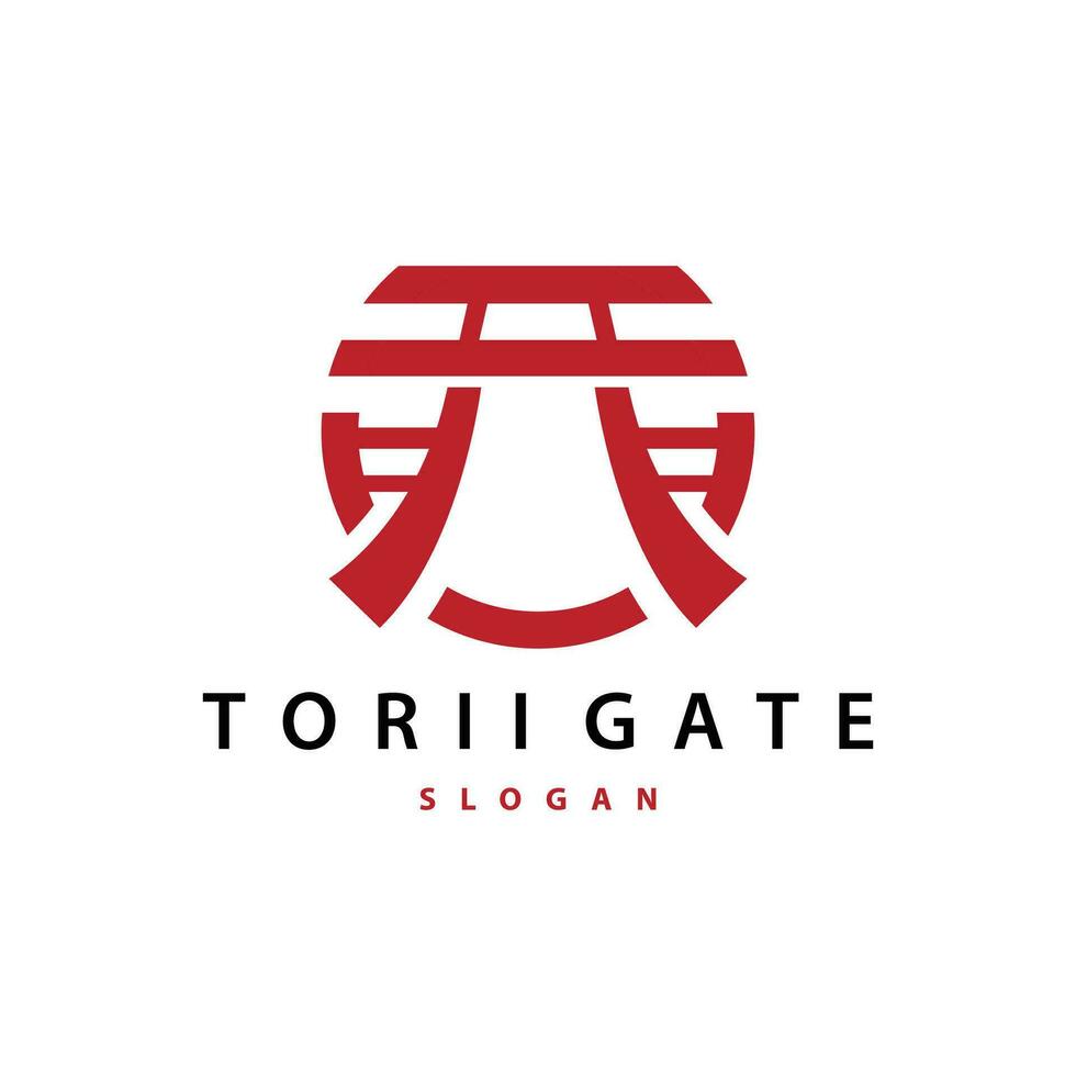 torii cancello logo design vettore minimalista illustrazione modello