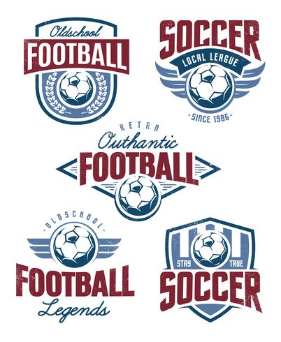 Emblemi di calcio vettoriale