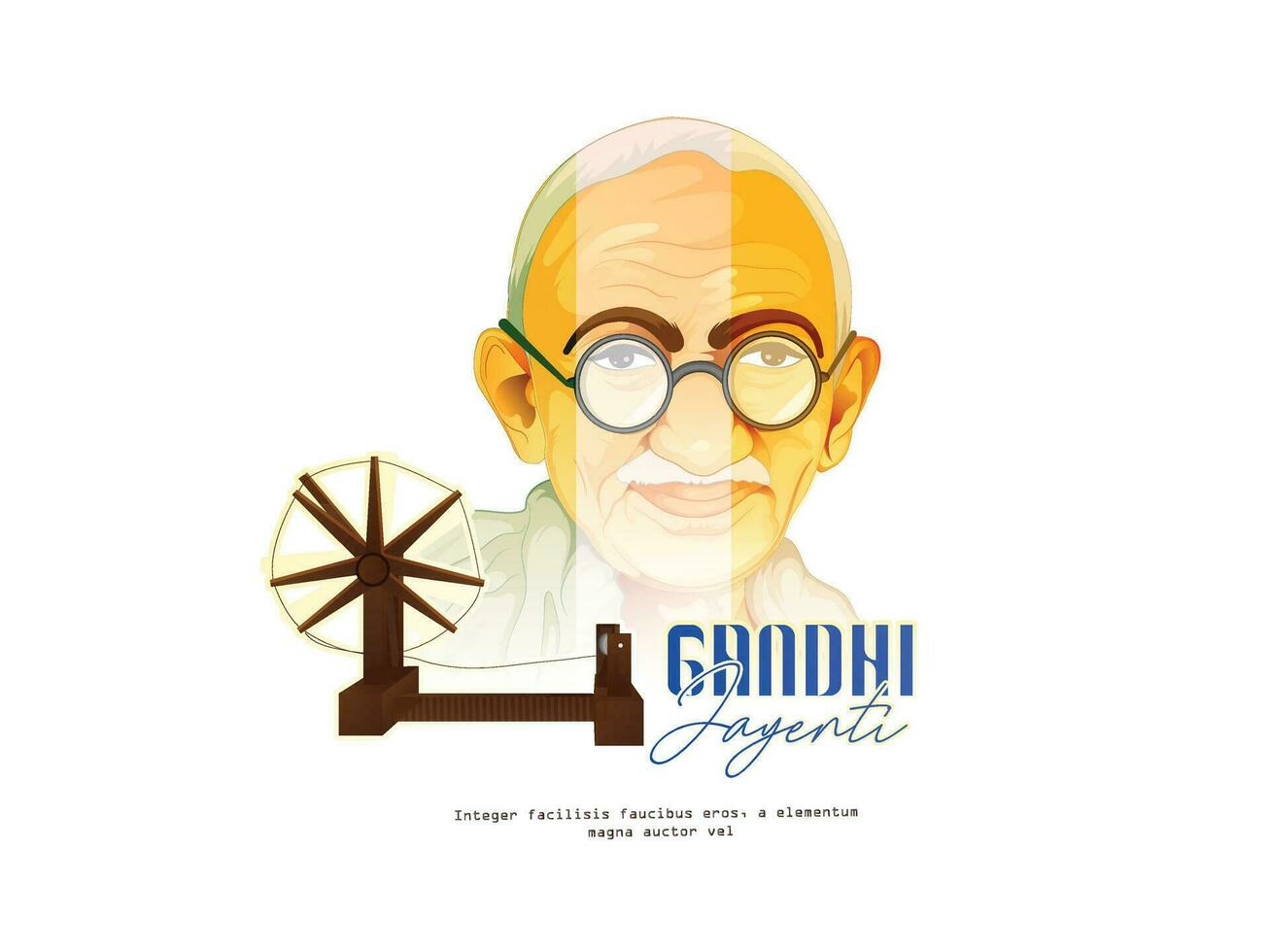 contento gandhi jayanti vettore illustrazione design