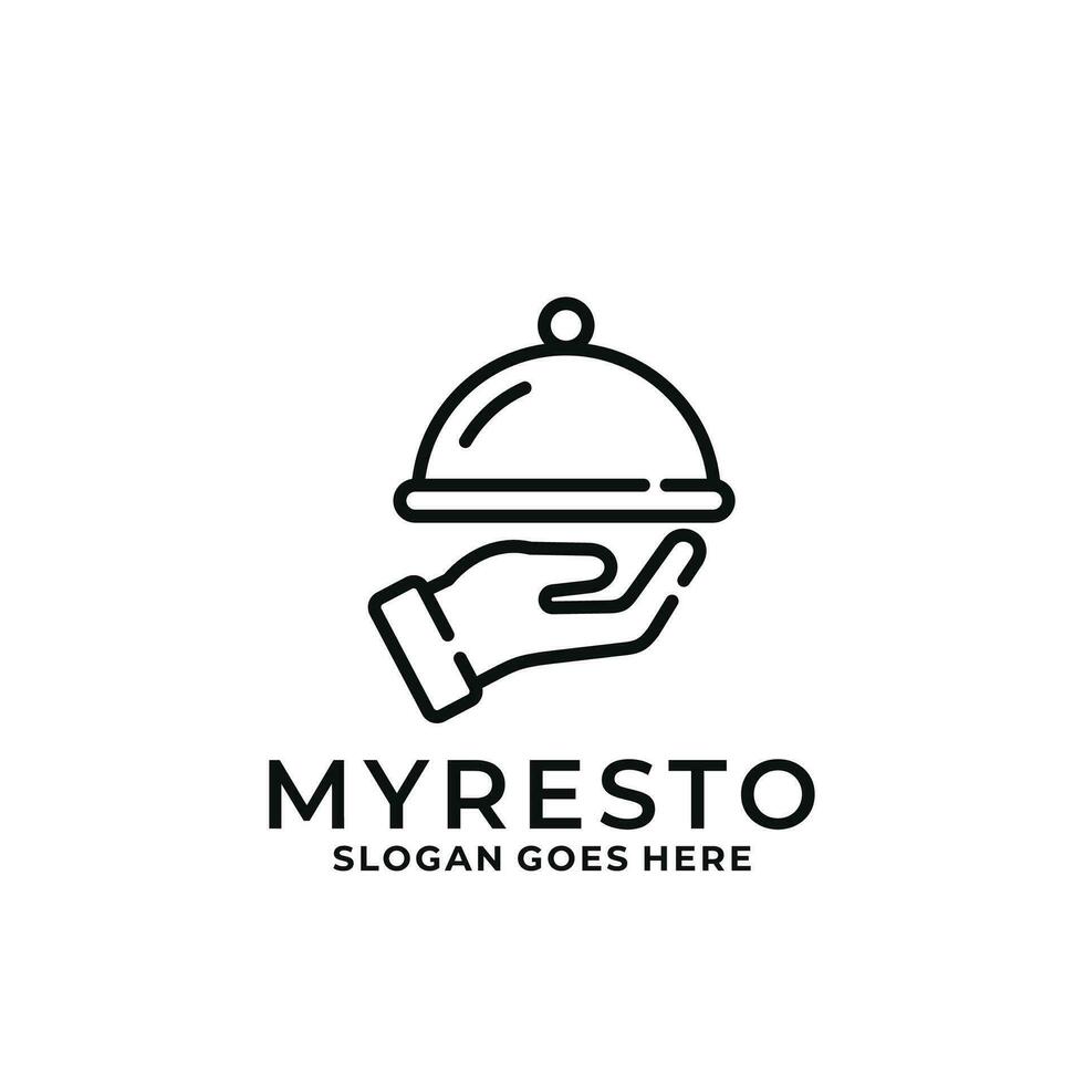 ristorante logo design vettore illustrazione