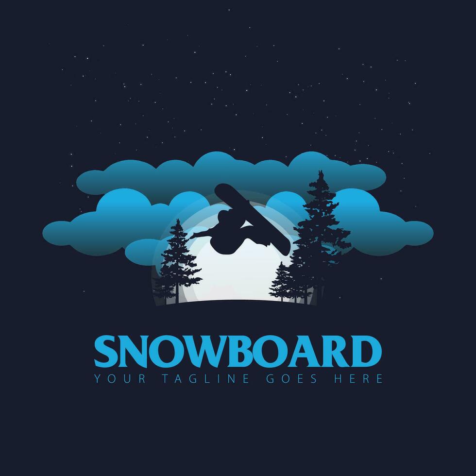 Snowboard logo vettore