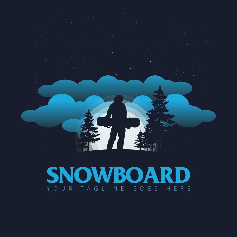 Snowboard logo vettore